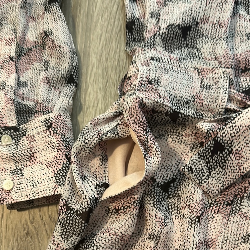 REISS Womens Sz 2 Alice Circle Printed Long Sleeve Shirt Belt Mini Casual‎ Dress - Picture 13 of 16